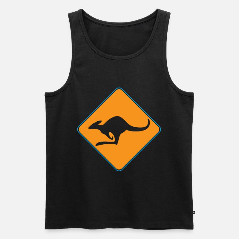 Känguru Symbol - Männer Premium Bio Tank Top - Schwarz
