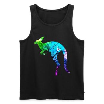 kangaroo - Men's Premium Organic Tank Top - black - Front - AI Model Male 178 light (178cm)