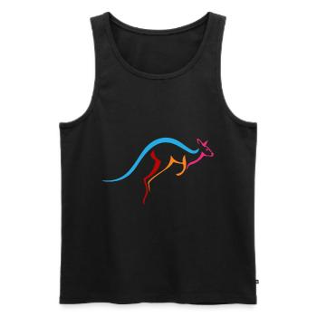 Kangaroo sport - Men's Premium Organic Tank Top - black - Front - AI Model Male 178 light (178cm)