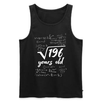 196 years old Wurzel Mathematician 14 years - Men's Premium Organic Tank Top - black - Front - Michal (187cm)