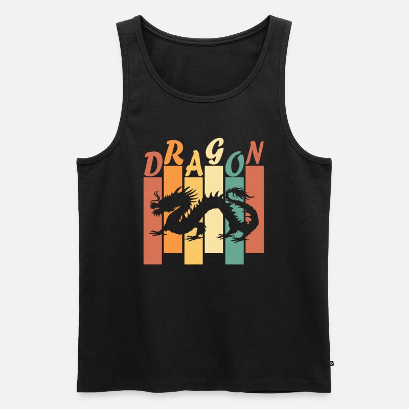 Drache - Männer Premium Bio Tank Top - Schwarz