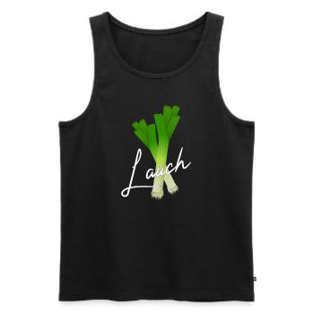Lauch - Männer Premium Bio Tank Top - Schwarz - Vorne - Michal (187cm)