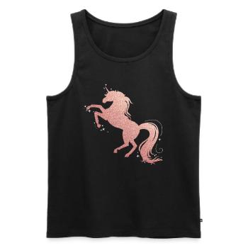 Horse glitter - Men's Premium Organic Tank Top - black - Front - AI Model Male 178 light (178cm)