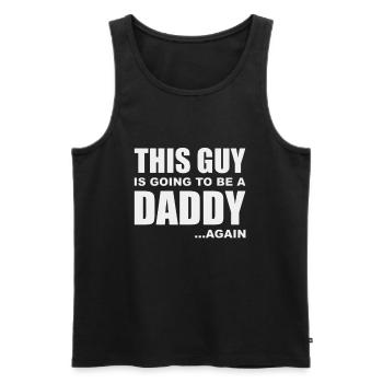 This guy is going to be a daddy ...again - Männer Premium Bio Tank Top - Schwarz - Vorne - AI Model Male 178 light (178cm)