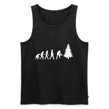 Baumfäller Motorsäge Kettensäge Evolution - Männer Premium Bio Tank Top - Schwarz - Vorne - Michal (187cm)