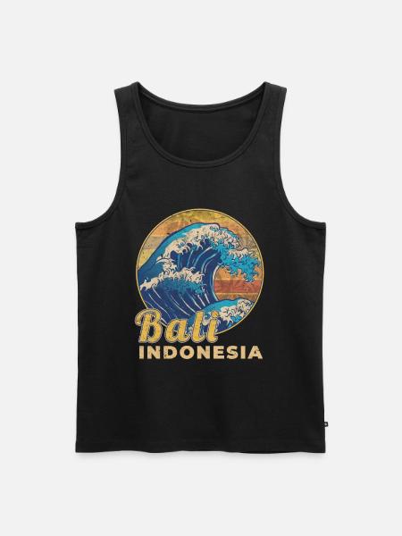 Indonesien Bali ferie rejse gave - Herre Premium økologisk tanktop - sort