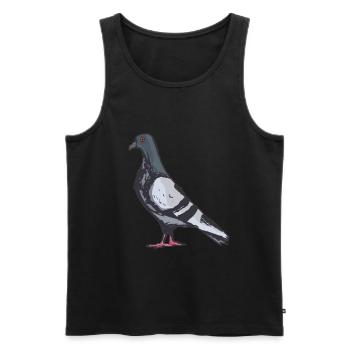 Pigeon pigeon carrier pigeon gift - Men's Premium Organic Tank Top - black - Front - Michal (187cm)