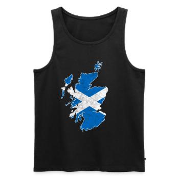 Scotland map Scottish flag Scotland - Men's Premium Organic Tank Top - black - Front - Michal (187cm)