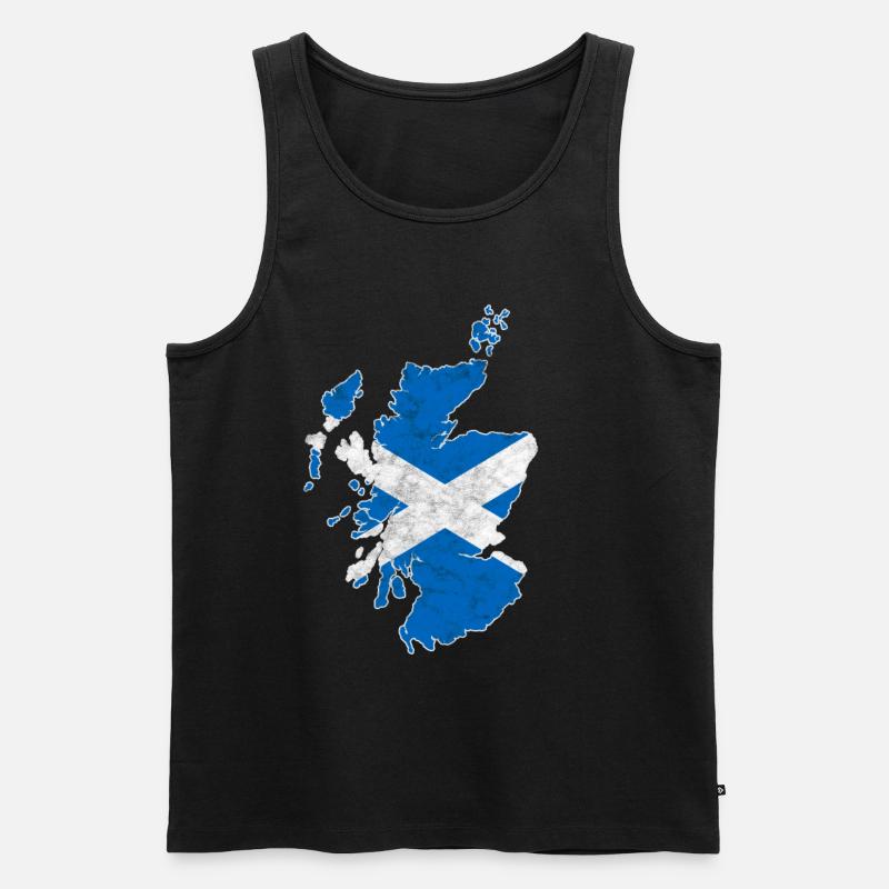 Ecosse carte drapeau écossais Ecosse - Débardeur bio Premium Homme - noir