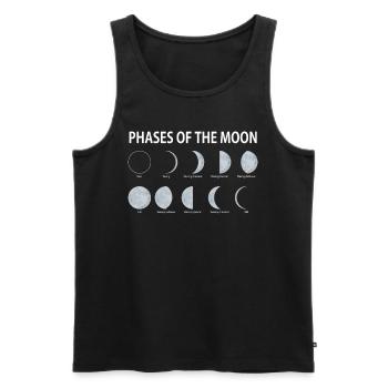 Moon - Men's Premium Organic Tank Top - black - Front - AI Model Male 178 light (178cm)