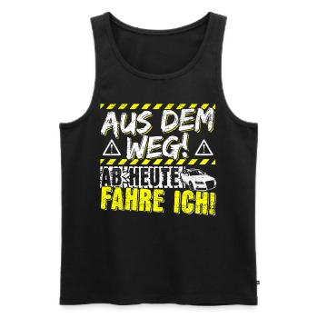Führerschein Bestanden Geschenk Fahrprüfung Auto - Männer Premium Bio Tank Top - Schwarz - Vorne - Michal (187cm)