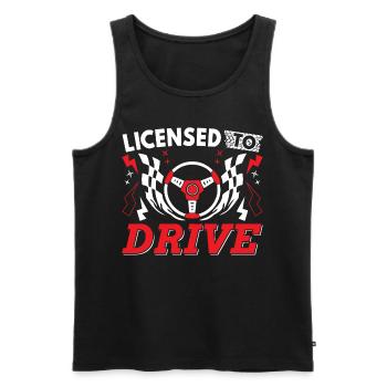 Driving license passed gift driving test - Men's Premium Organic Tank Top - black - Front - AI Model Male 178 light (178cm)