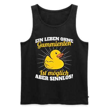 Ein Leben ohne Gummienten? Badespielzeug Badewanne - Männer Premium Bio Tank Top - Schwarz - Vorne - Michal (187cm)