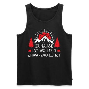 Zuhause Schwarzwald Shirt - Männer Premium Bio Tank Top - Schwarz - Vorne - Michal (187cm)