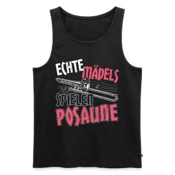 Posaunist | Posaune Geschenk für Posaunenspieler - Männer Premium Bio Tank Top - Schwarz - Vorne - Michal (187cm)