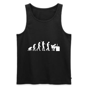 Evolution - Generation Smombie Nerd - Men's Premium Organic Tank Top - black - Front - AI Model Male 178 light (178cm)