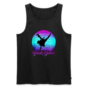 Breakdance - Männer Premium Bio Tank Top - Schwarz - Vorne - AI Model Male 178 light (178cm)
