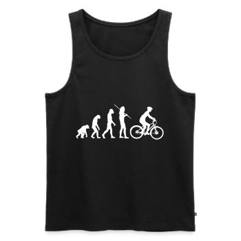 Evolution - Fahrrad - Männer Premium Bio Tank Top - Anthrazit - Vorne - Alexander (188cm)