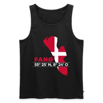 Fanö Danemark coordonne ses vacances - Débardeur bio Premium Homme - noir - Devant - AI Model Male 178 light (178cm)