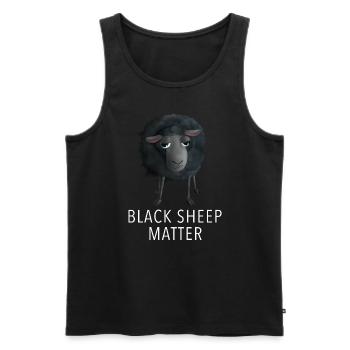 Süßes Schaf - Black Sheep Matter - Männer Premium Bio Tank Top - Schwarz - Vorne - AI Model Male 178 light (178cm)