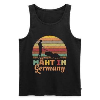 Mäht in Germany Gartenarbeit Landschaftsgärtner - Männer Premium Bio Tank Top - Schwarz - Vorne - Michal (187cm)