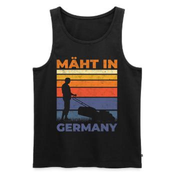Mäht in Germany Gartenarbeit Landschaftsgärtner - Männer Premium Bio Tank Top - Schwarz - Vorne - Michal (187cm)