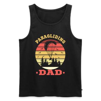 Gleitschirm Piloten Paraglider Vinatge Papa Dad - Männer Premium Bio Tank Top - Schwarz - Vorne - Michal (187cm)