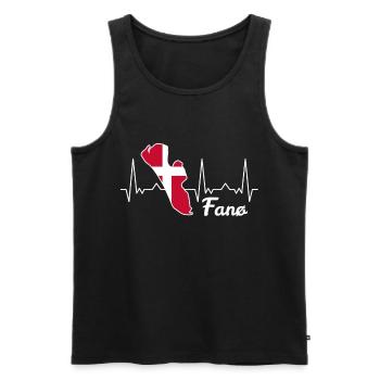 Fanø Fanö Herzschlag Dänemark Geschenk - Männer Premium Bio Tank Top - Schwarz - Vorne - Michal (187cm)