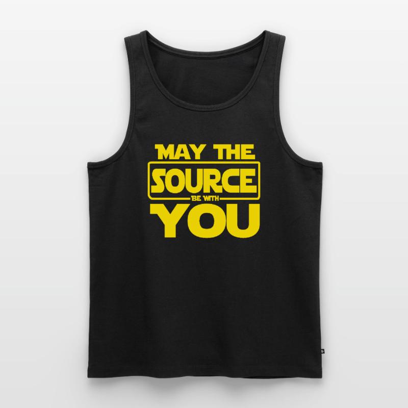 May the Source be with You Coding Code Men's Premium Organic Tank Top
