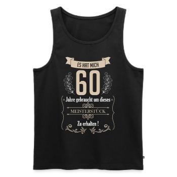 Lustige Geschenke zum 60. Geburtstag Shirt 60 - Männer Premium Bio Tank Top - Schwarz - Vorne - Michal (187cm)