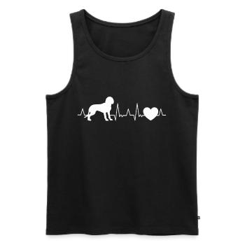 Bayerischer Gebirgsschweisshund Herzschlag BGS - Männer Premium Bio Tank Top - Schwarz - Vorne - Michal (187cm)