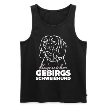 Bayerischer Gebirgsschweisshund BGS Jagdhund - Männer Premium Bio Tank Top - Schwarz - Vorne - Michal (187cm)