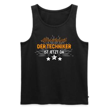 Techniker Spruch lustig - Männer Premium Bio Tank Top - Schwarz - Vorne - Michal (187cm)