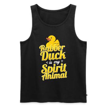 Rubber Duck is my Spirit Animal Gummiente - Männer Premium Bio Tank Top - Schwarz - Vorne - AI Model Male 178 light (178cm)