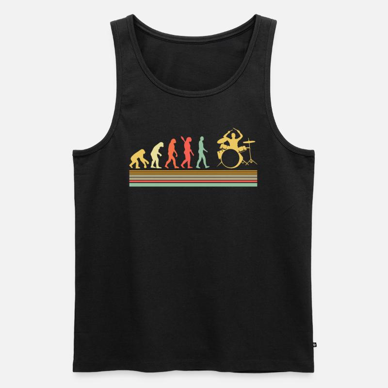 Drummer Evolution Drums Drumstick - Men's Premium Organic Tank Top - black