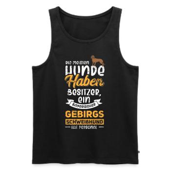 Bayerischer Gebirgsschweisshund BGS Jagdhund - Männer Premium Bio Tank Top - Schwarz - Vorne - Michal (187cm)