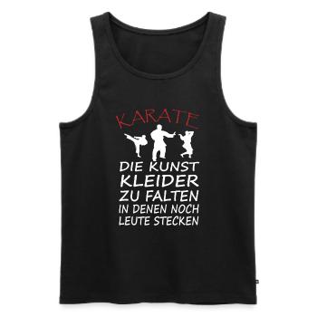 Karate Spruch Kickboxen Kampfkunst - Männer Premium Bio Tank Top - Schwarz - Vorne - AI Model Male 178 light (178cm)