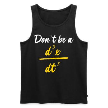 Formule de physique drôle math d3x dt3 - Débardeur bio Premium Homme - noir - Devant - AI Model Male 178 light (178cm)