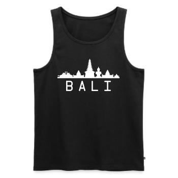 Bali Asien Insel Indonesien Skyline - Männer Premium Bio Tank Top - Schwarz - Vorne - AI Model Male 178 light (178cm)