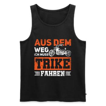 Aus dem Weg Ich muss Trike fahren Trike Biker Trik - Männer Premium Bio Tank Top - Schwarz - Vorne - AI Model Male 178 light (178cm)