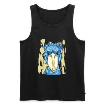 Schuhschnabel Vogel Geschenk - Männer Premium Bio Tank Top - Schwarz - Vorne - Michal (187cm)