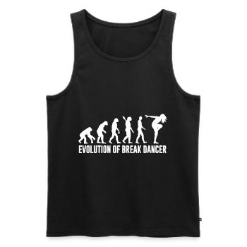 Breakdance evolution dancing girl - Men's Premium Organic Tank Top - black - Front - AI Model Male 178 light (178cm)