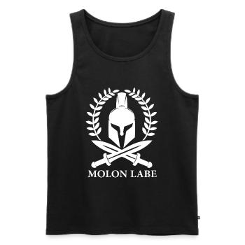 Sparte Fitness Romains Grecs Spartan - Débardeur bio Premium Homme - noir - Devant - Michal (187cm)