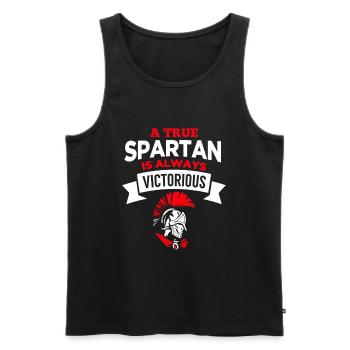 Spartan Fitness entraînement succès guerrier - Débardeur bio Premium Homme - noir - Devant - Michal (187cm)
