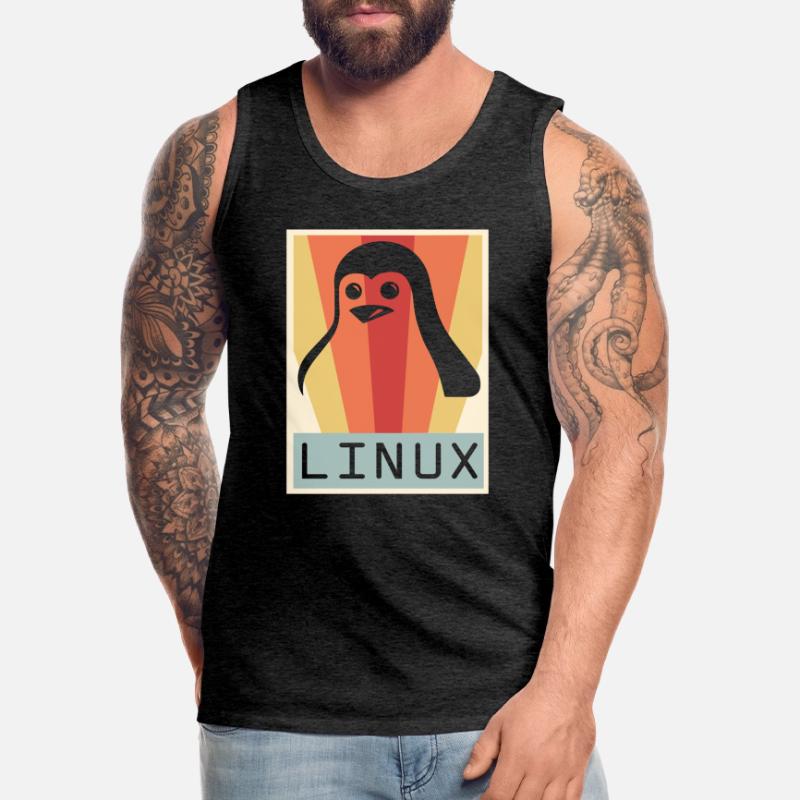 Geek Linux Pinguin PC Nerd IT Experte Männer Premium Bio Tank Top
