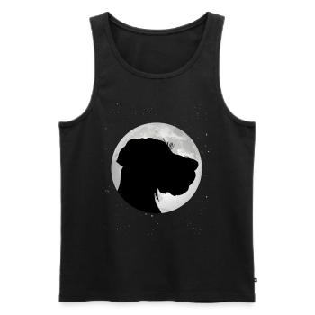 German Wirehaired Pointer Moon Hound Dogs - Men's Premium Organic Tank Top - black - Front - Michal (187cm)