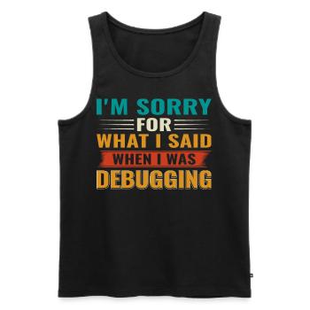 Debugging Nerd Computer Programmierer IT - Männer Premium Bio Tank Top - Schwarz - Vorne - AI Model Male 178 light (178cm)