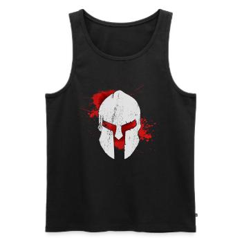 Sparta Warrior Fitness Workout Romans - Men's Premium Organic Tank Top - black - Front - Michal (187cm)