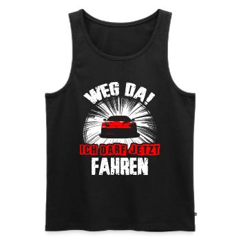Novice driver's license test passed WEG DA! - Men's Premium Organic Tank Top - black - Front - AI Model Male 178 light (178cm)