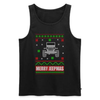Ugly Christmas Jeep Advent Auto Geschenk - Männer Premium Bio Tank Top - Schwarz - Vorne - Michal (187cm)